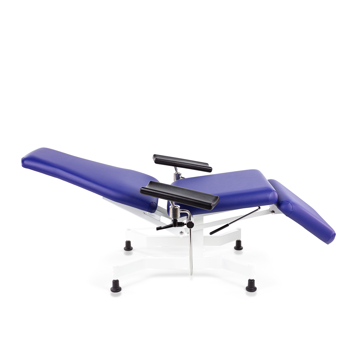 Phlebotomy Chair Vena Vario Stamskin Dark Blue 2 Armr M PU Low Armrests Position (1)